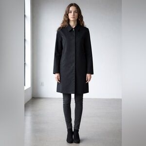 Uniqlo BlockTech-Type Weatherproof Rain Coat Hidden Buttons Black XS